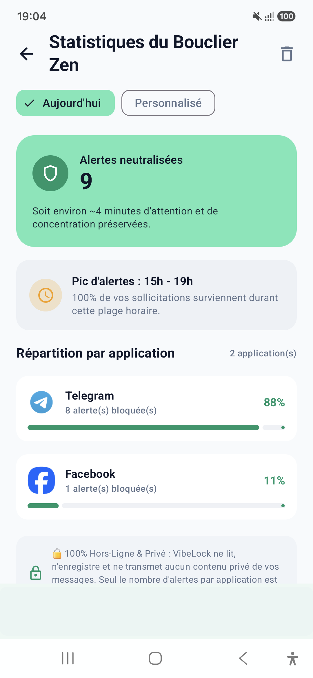 Bouclier anti-notifications VibeLock